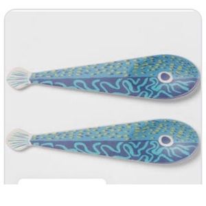 Opalhouse 2 pieces Melamine and Bamboo Fish Spoon